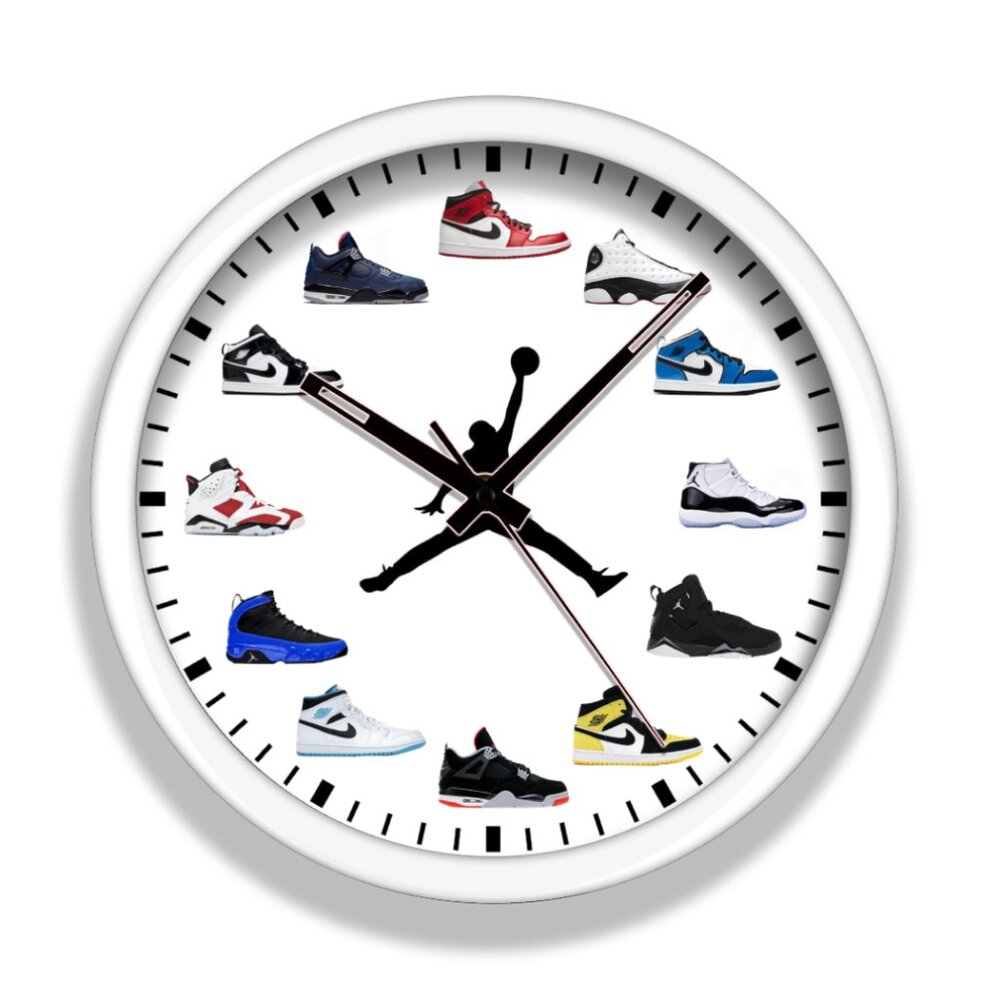 11.5 inch Air Jordan Shoes WALL clock NEW Nike white clock